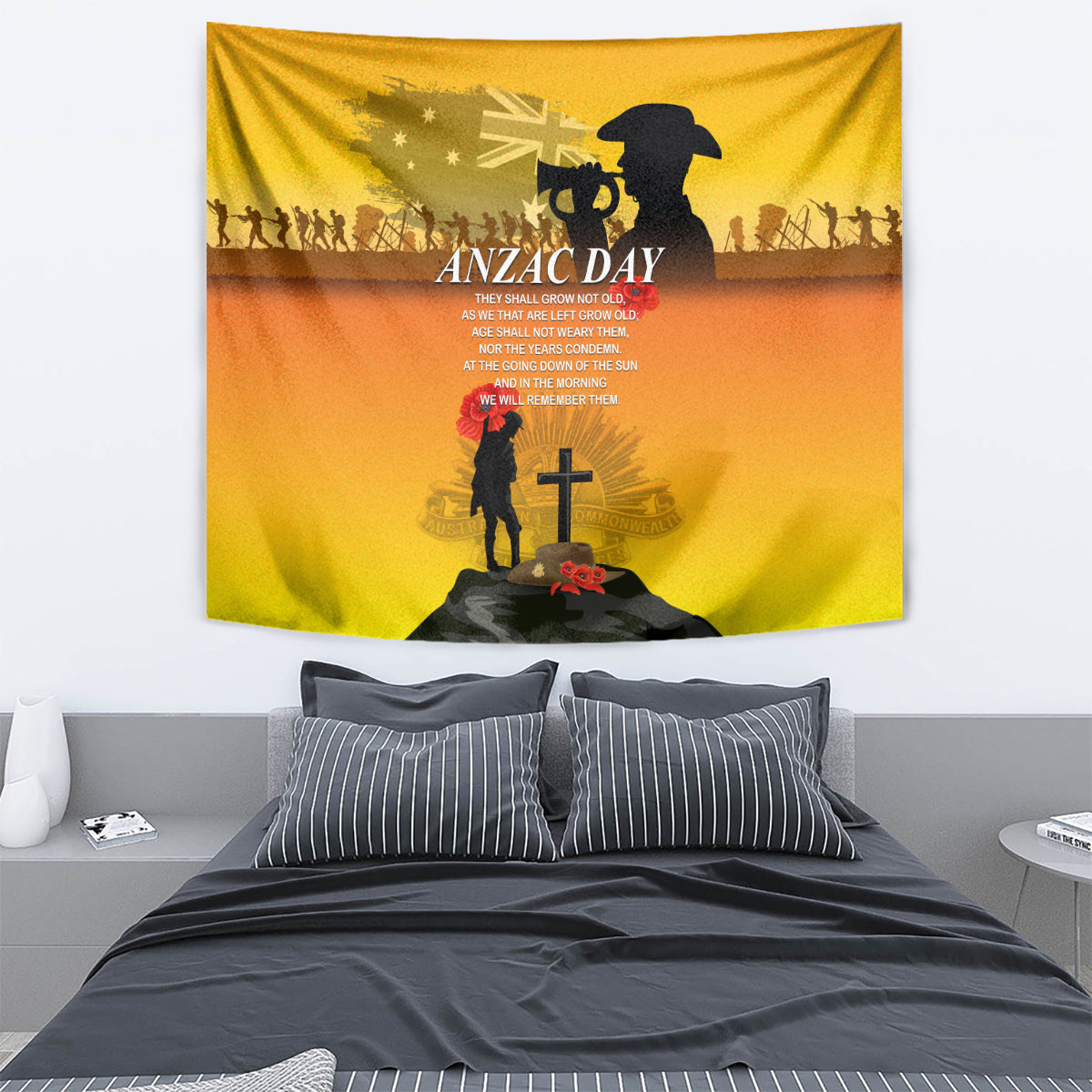 Australia ANZAC Day Tapestry Gallipoli Lest We Forget - Vibe Hoodie Shop