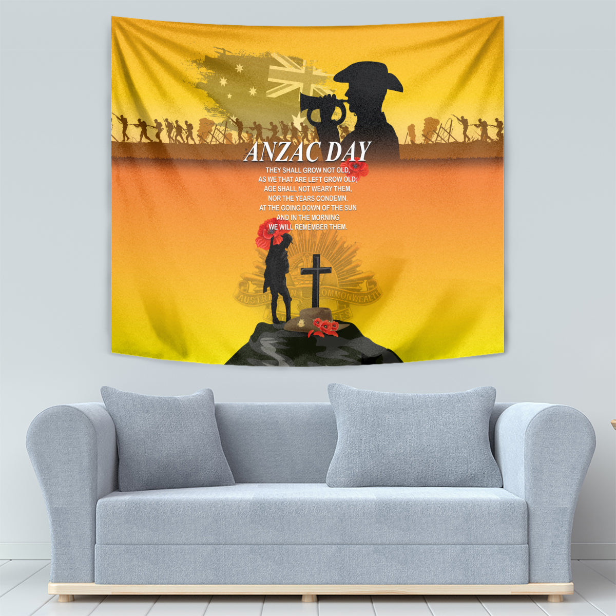 Australia ANZAC Day Tapestry Gallipoli Lest We Forget - Vibe Hoodie Shop