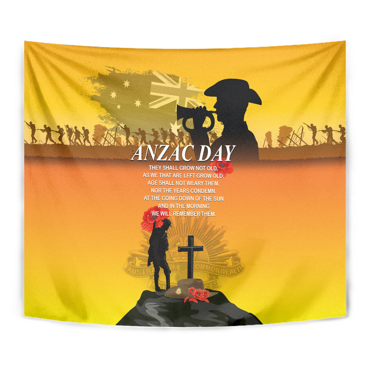 Australia ANZAC Day Tapestry Gallipoli Lest We Forget - Vibe Hoodie Shop