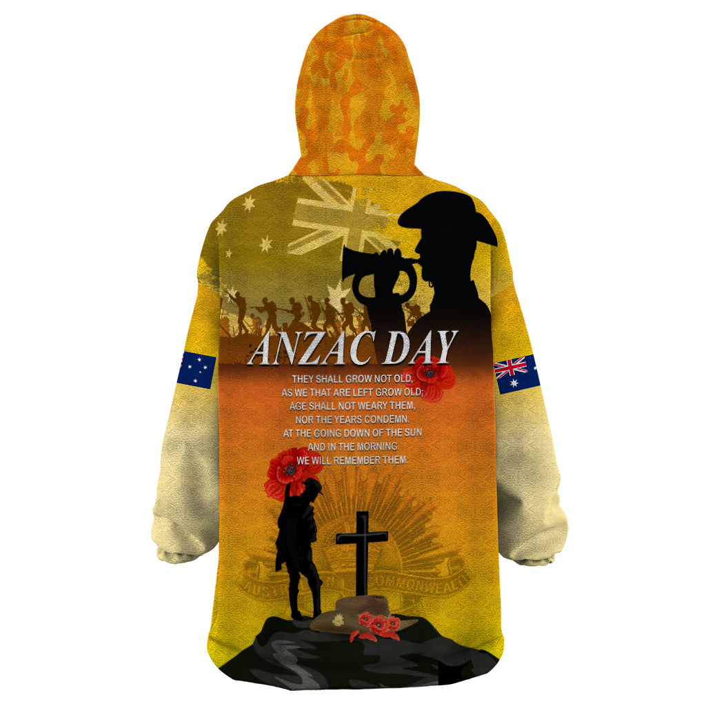 Australia ANZAC Day Wearable Blanket Hoodie Gallipoli Lest We Forget - Vibe Hoodie Shop