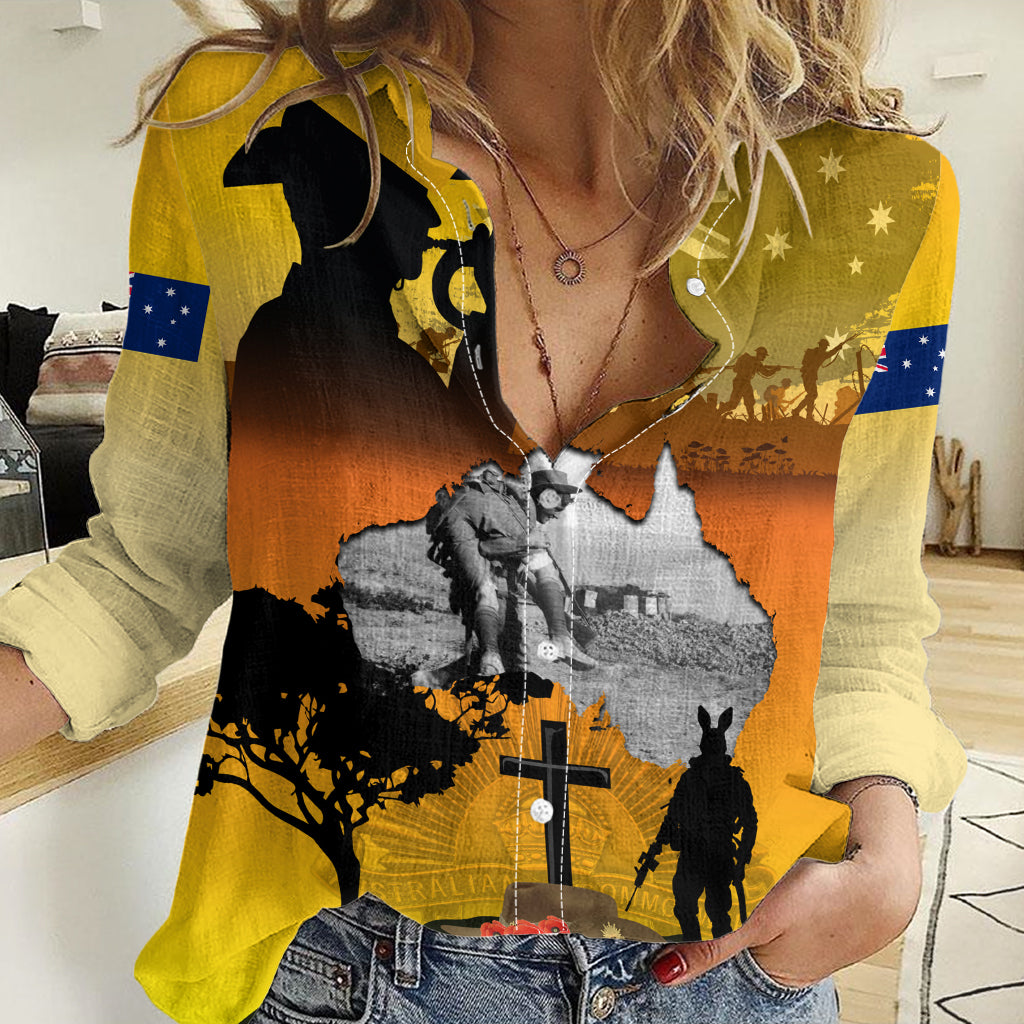 Australia ANZAC Day Women Casual Shirt Gallipoli Lest We Forget - Vibe Hoodie Shop