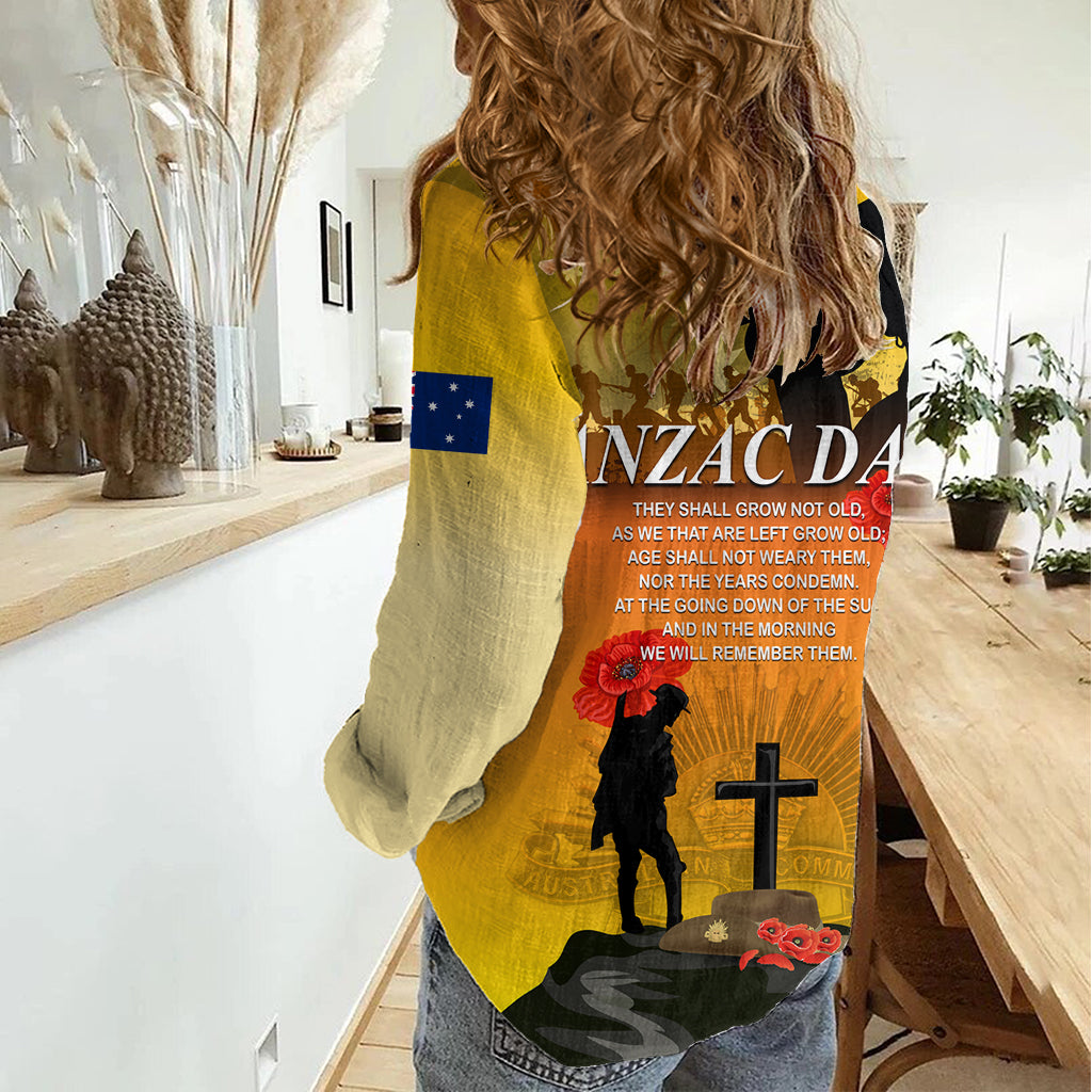 Australia ANZAC Day Women Casual Shirt Gallipoli Lest We Forget - Vibe Hoodie Shop