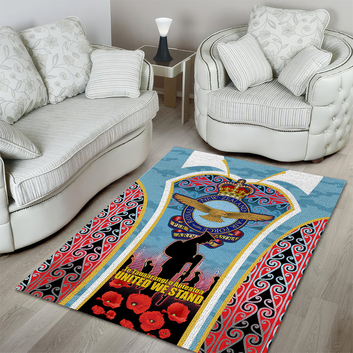 Royal New Zealand Air Force ANZAC Day Area Rug Te Tauaarangi o Aotearoa - Vibe Hoodie Shop