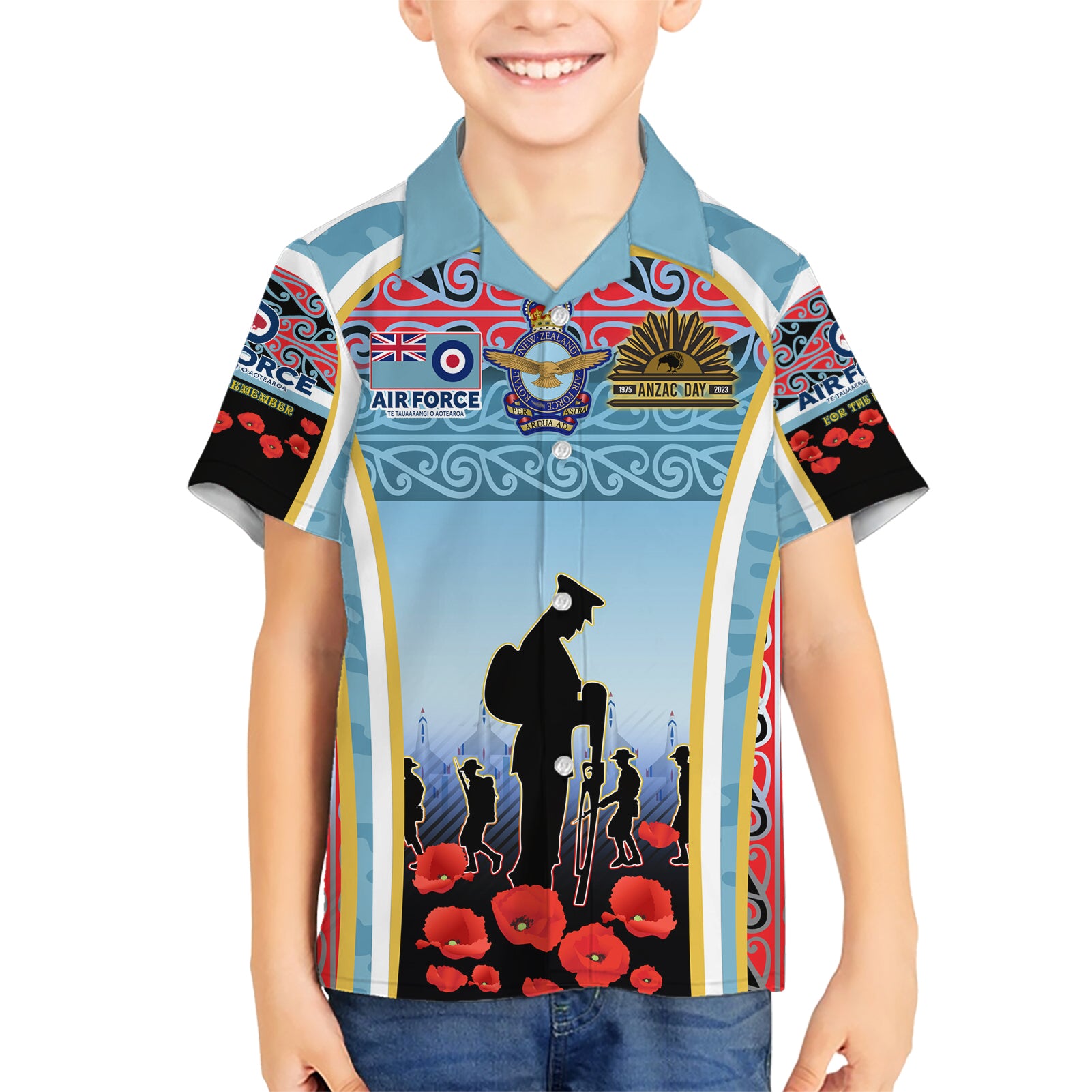 Royal New Zealand Air Force ANZAC Day Hawaiian Shirt Te Tauaarangi o Aotearoa - Vibe Hoodie Shop