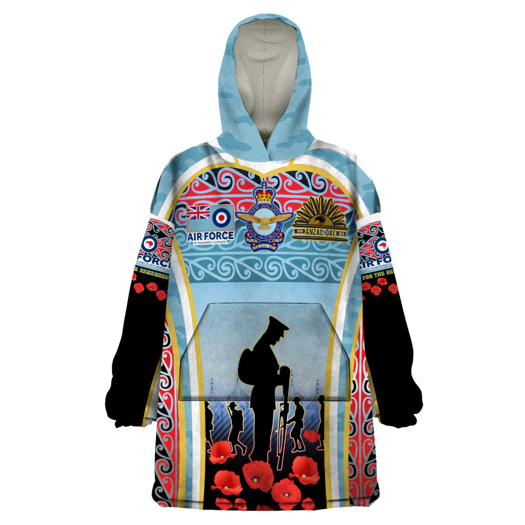 Royal New Zealand Air Force ANZAC Day Wearable Blanket Hoodie Te Tauaarangi o Aotearoa - Vibe Hoodie Shop