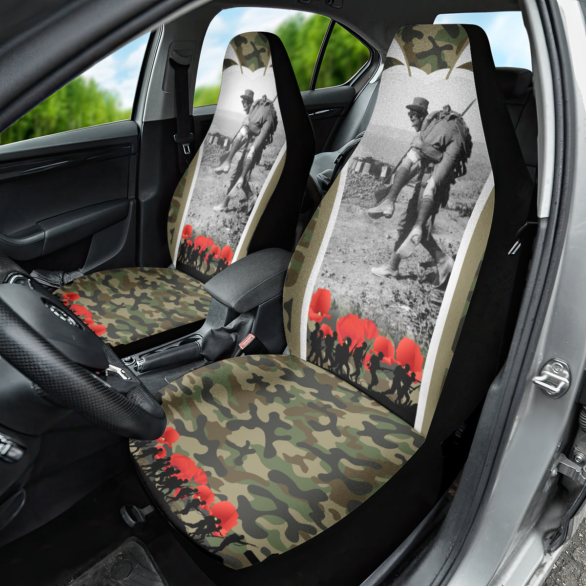 New Zealand and Australia ANZAC Day Car Seat Cover Koala and Kiwi Bird Soldier Gallipoli Camouflage Style - Vibe Hoodie Shop