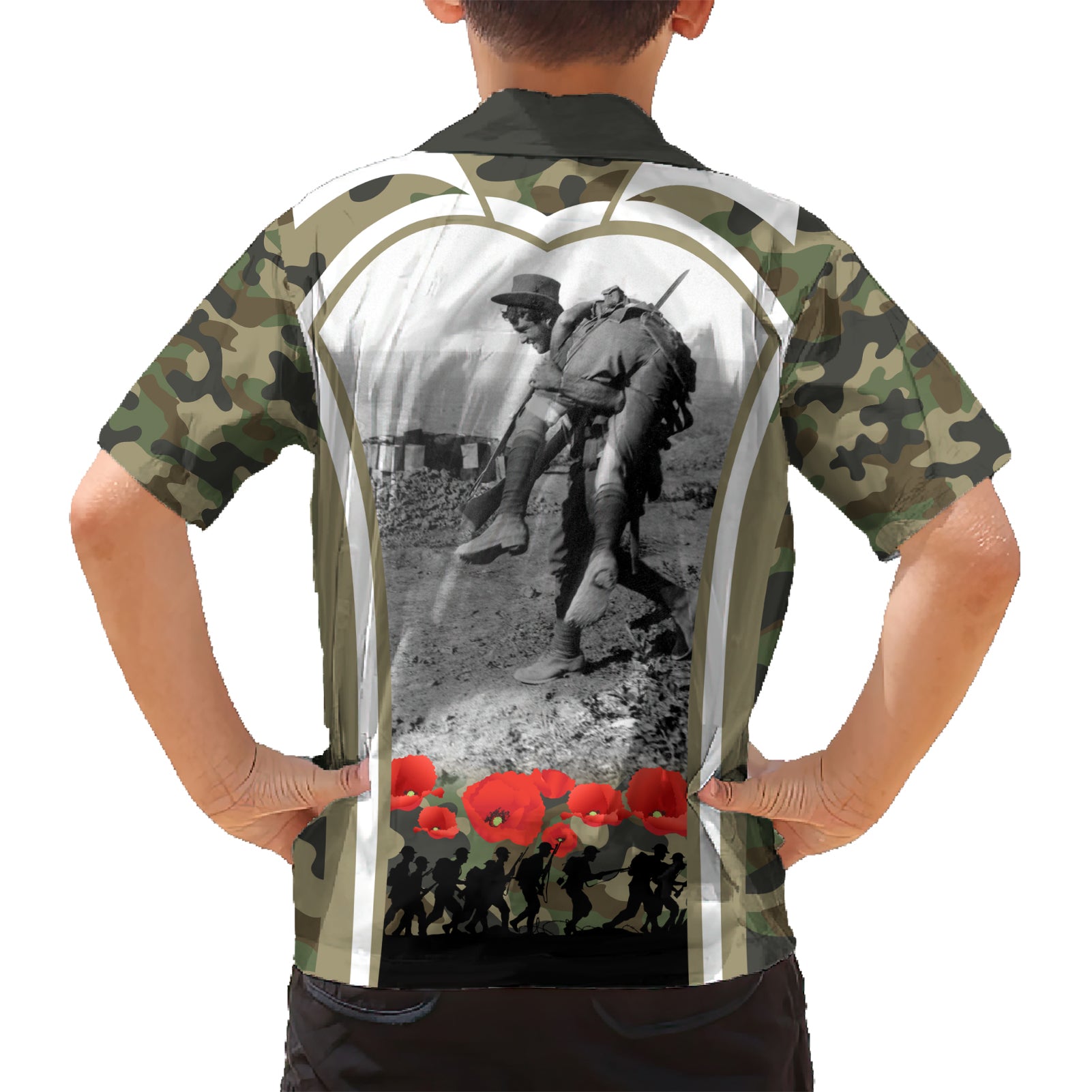 New Zealand and Australia ANZAC Day Hawaiian Shirt Koala and Kiwi Bird Soldier Gallipoli Camouflage Style - Vibe Hoodie Shop