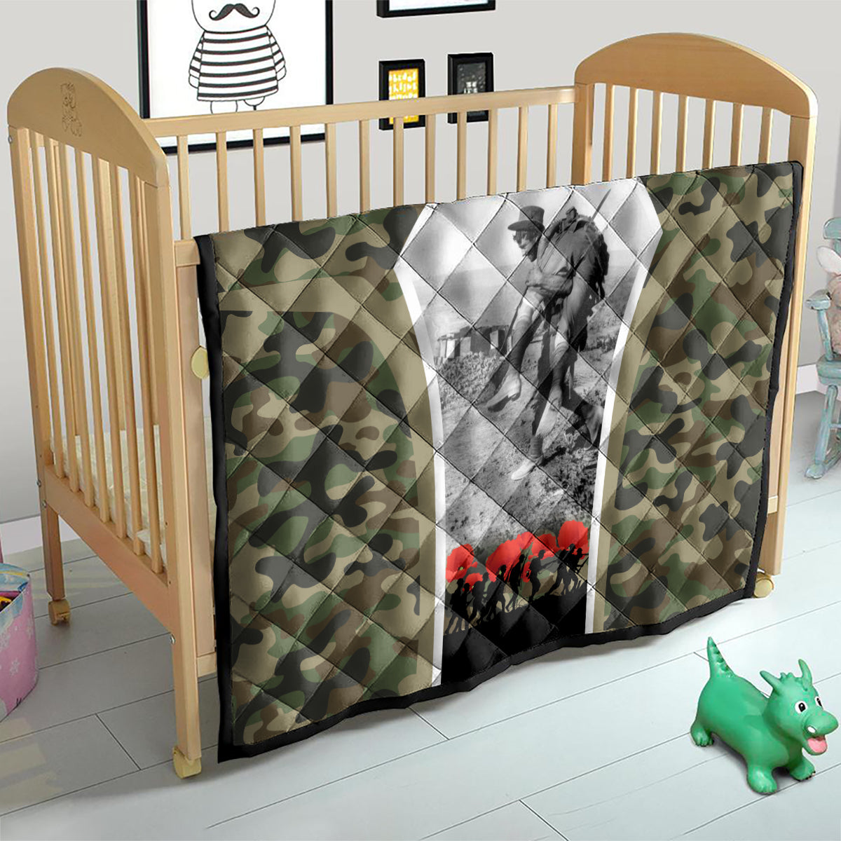 New Zealand and Australia ANZAC Day Quilt Koala and Kiwi Bird Soldier Gallipoli Camouflage Style - Vibe Hoodie Shop