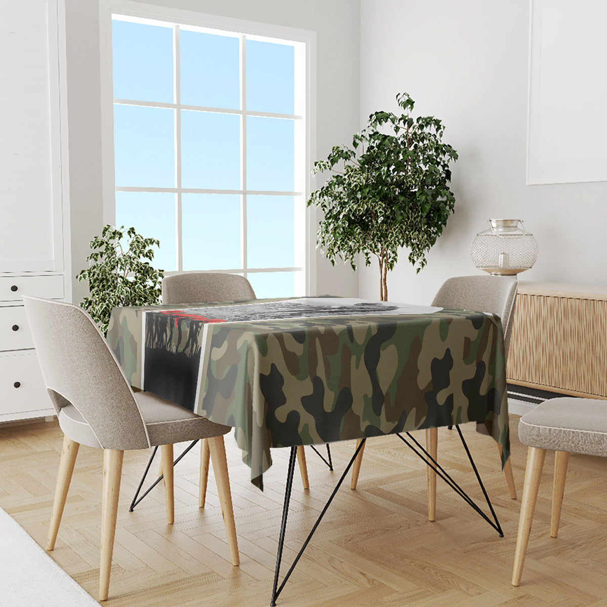 New Zealand and Australia ANZAC Day Tablecloth Koala and Kiwi Bird Soldier Gallipoli Camouflage Style