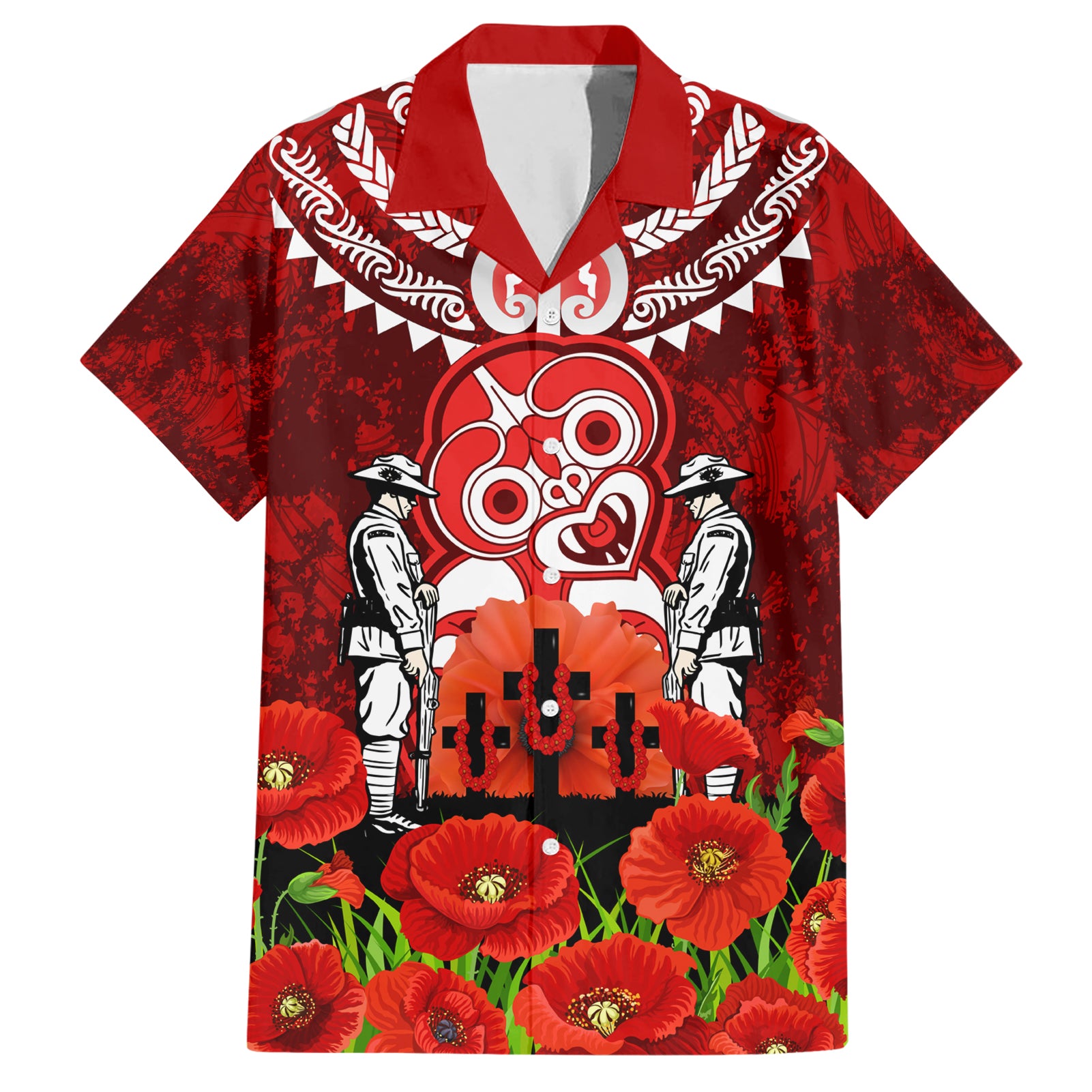 New Zealand ANZAC Waitangi Day Hawaiian Shirt Hei Tiki and Soldier - Vibe Hoodie Shop