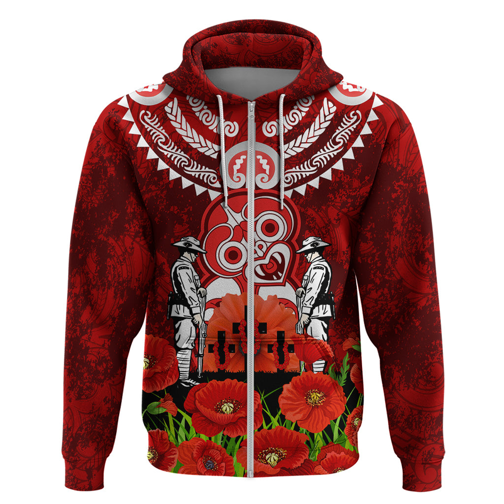 New Zealand ANZAC Waitangi Day Hoodie Hei Tiki and Soldier - Vibe Hoodie Shop