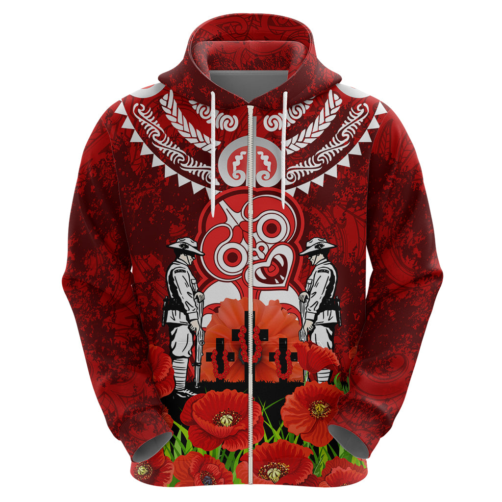 New Zealand ANZAC Waitangi Day Hoodie Hei Tiki and Soldier - Vibe Hoodie Shop