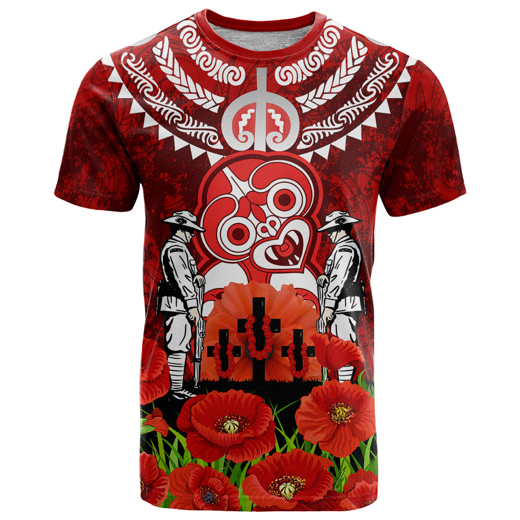 New Zealand ANZAC Waitangi Day T Shirt Hei Tiki and Soldier - Vibe Hoodie Shop