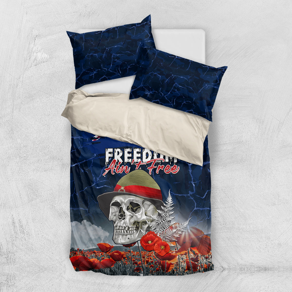 New Zealand ANZAC Day Bedding Set Freedom Ain't Free LT05 - Vibe Hoodie Shop