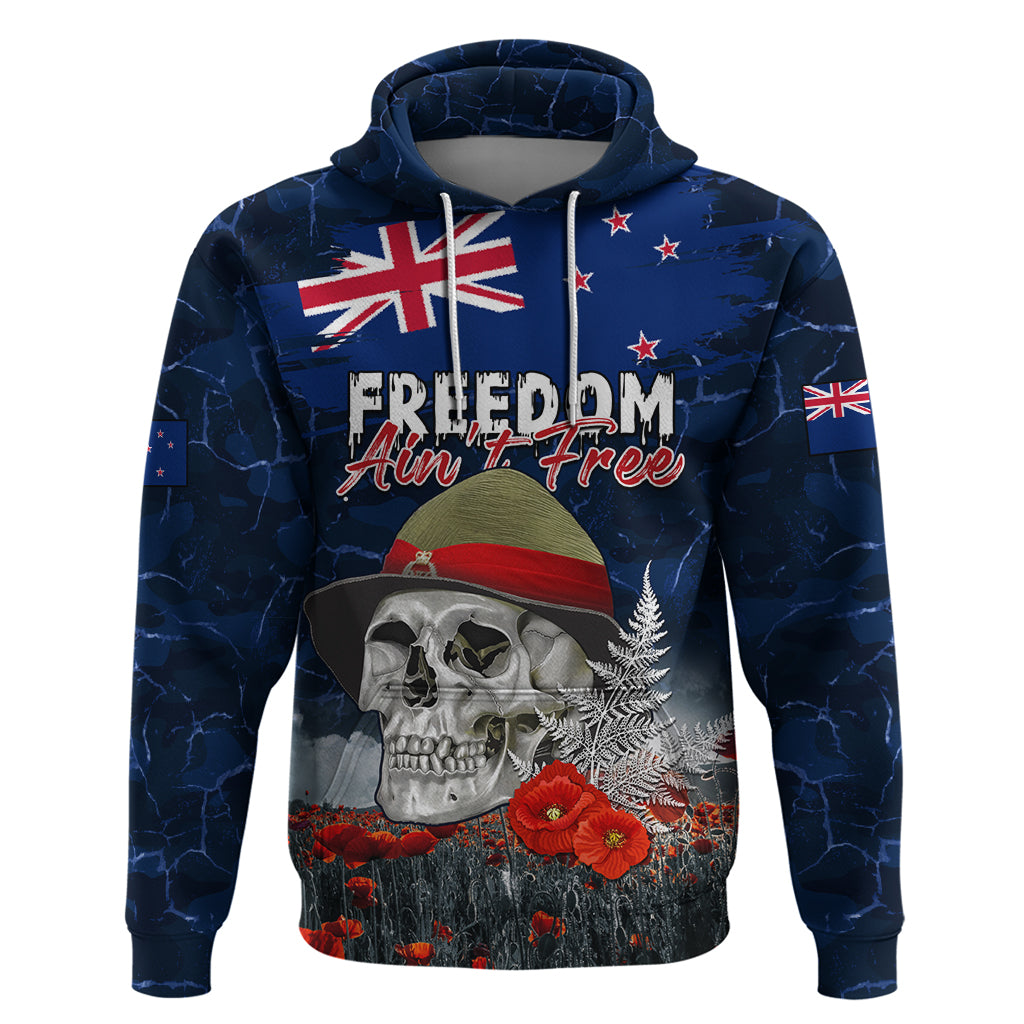 New Zealand ANZAC Day Hoodie Freedom Ain't Free LT05 - Vibe Hoodie Shop