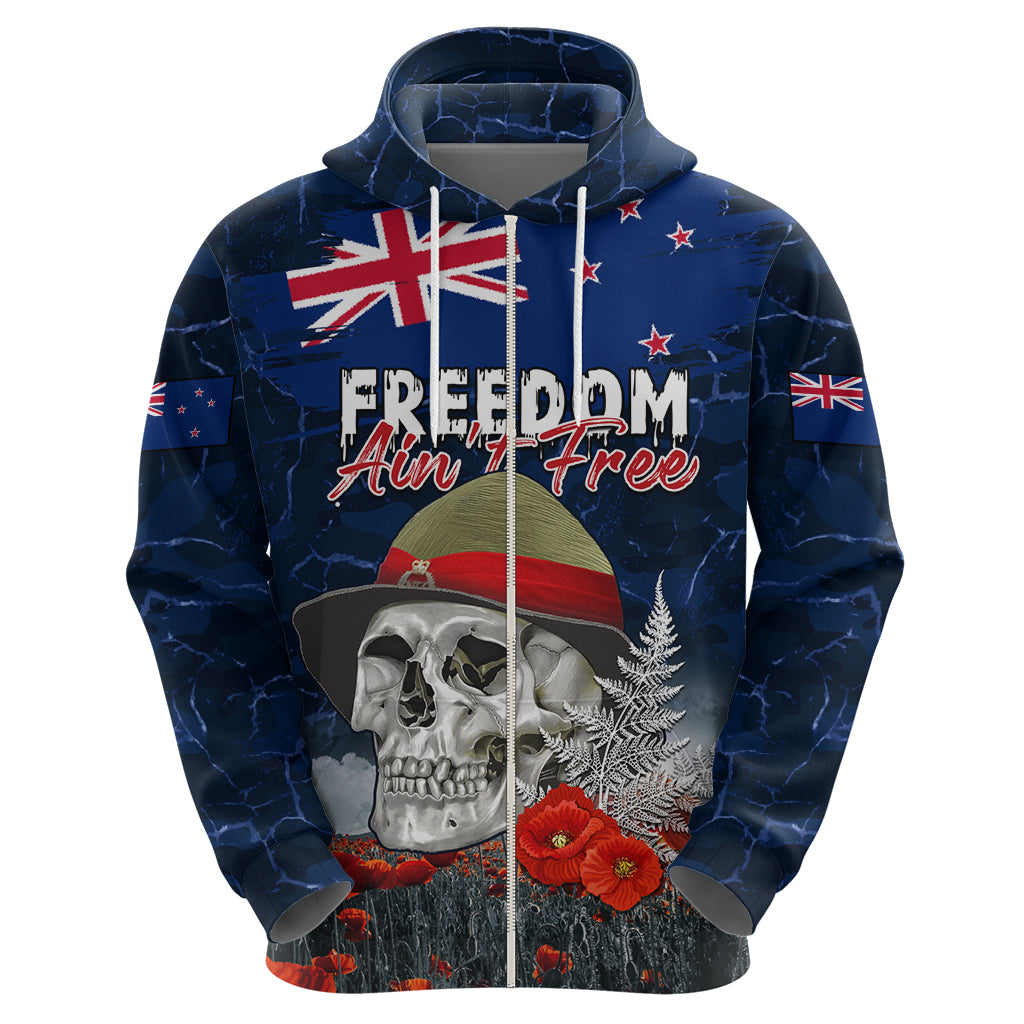 New Zealand ANZAC Day Hoodie Freedom Ain't Free LT05 - Vibe Hoodie Shop