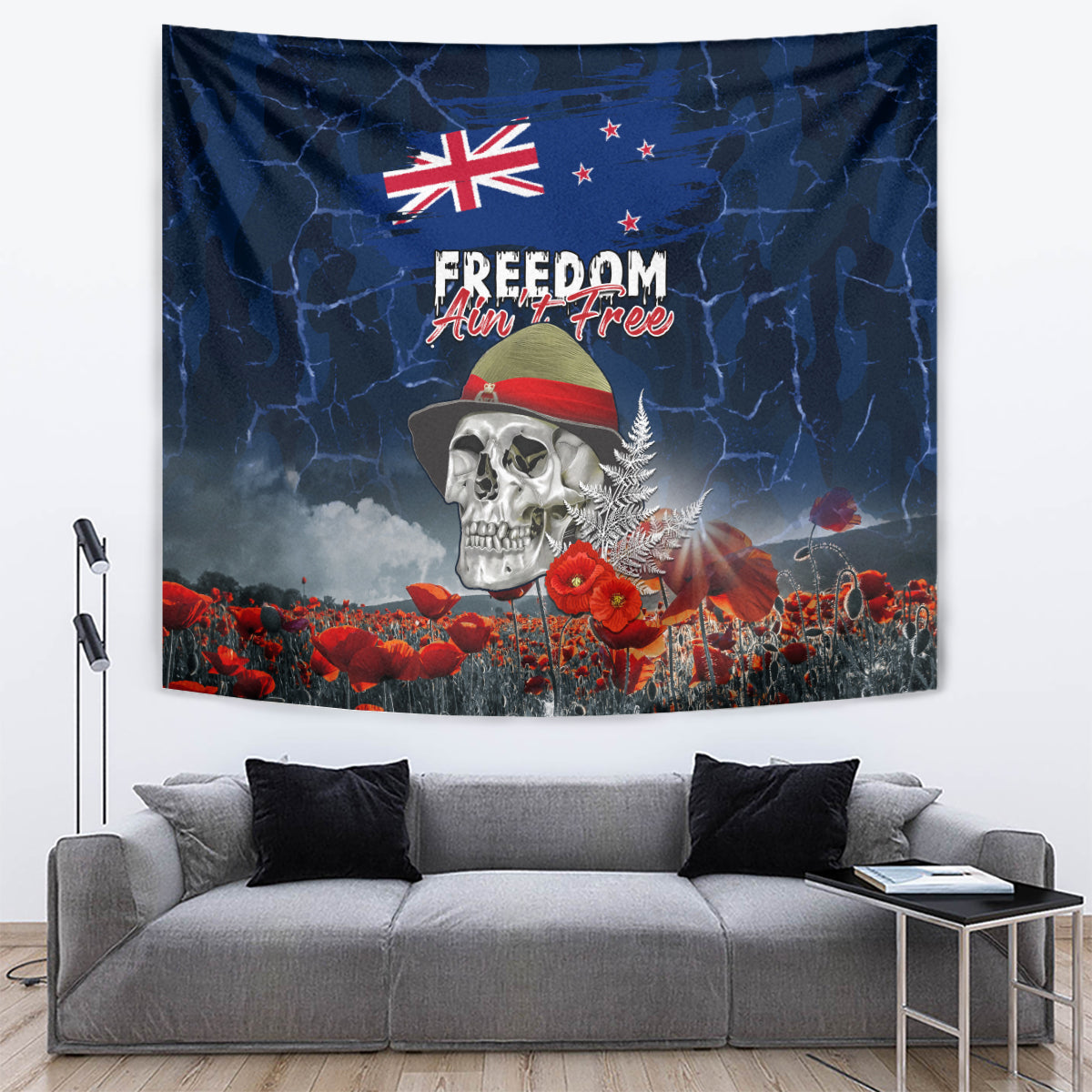 New Zealand ANZAC Day Tapestry Freedom Ain't Free LT05 - Vibe Hoodie Shop