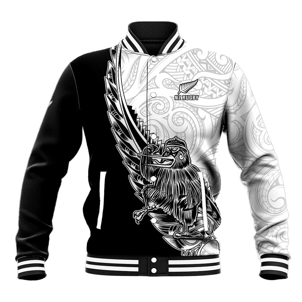 New Zealand Kiwi Rugby Custom Baseball Jacket Go Champions Maori Pattern LT05 - Vibe Hoodie Shop