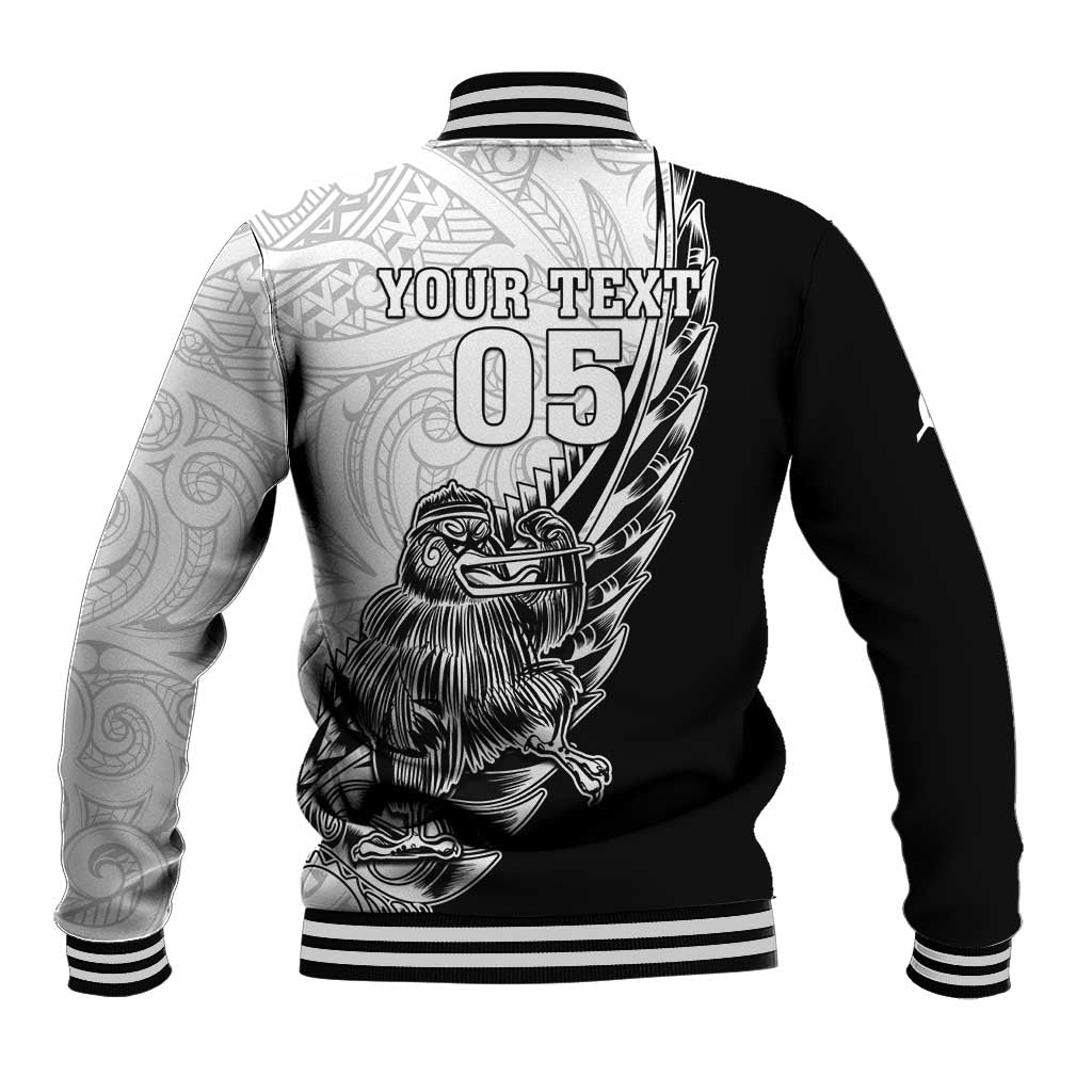 New Zealand Kiwi Rugby Custom Baseball Jacket Go Champions Maori Pattern LT05 - Vibe Hoodie Shop