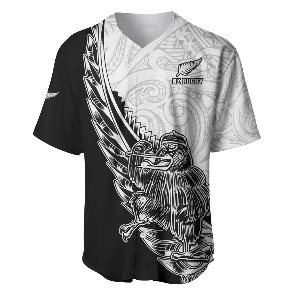 New Zealand Kiwi Rugby Custom Baseball Jersey Go Champions Maori Pattern LT05 - Vibe Hoodie Shop