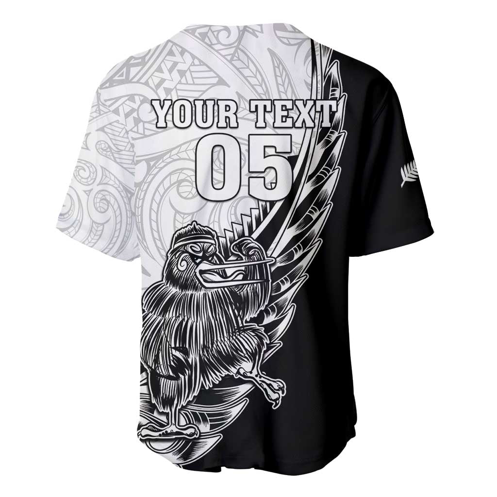 New Zealand Kiwi Rugby Custom Baseball Jersey Go Champions Maori Pattern LT05 - Vibe Hoodie Shop