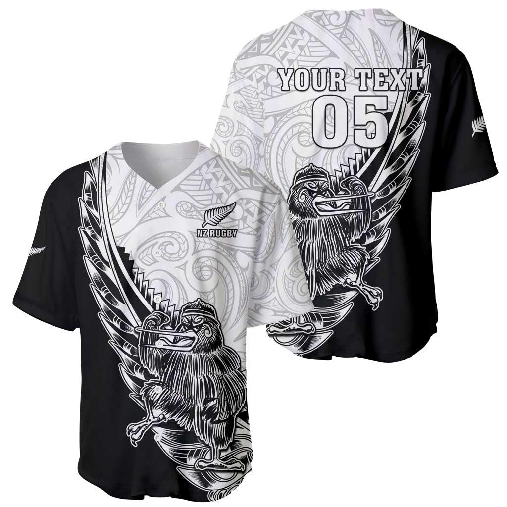 New Zealand Kiwi Rugby Custom Baseball Jersey Go Champions Maori Pattern LT05 - Vibe Hoodie Shop
