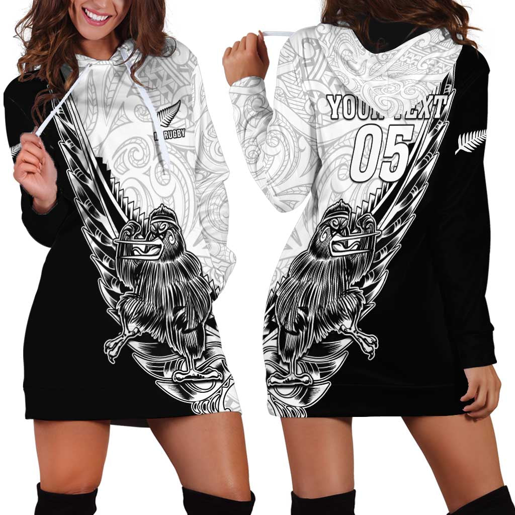 New Zealand Kiwi Rugby Custom Hoodie Dress Go Champions Maori Pattern LT05 - Vibe Hoodie Shop