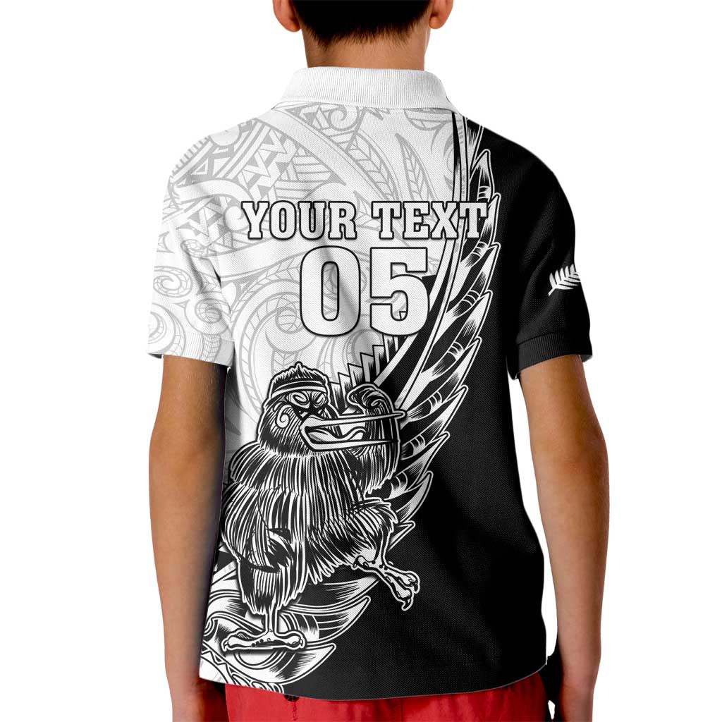 New Zealand Kiwi Rugby Custom Kid Polo Shirt Go Champions Maori Pattern LT05 - Vibe Hoodie Shop