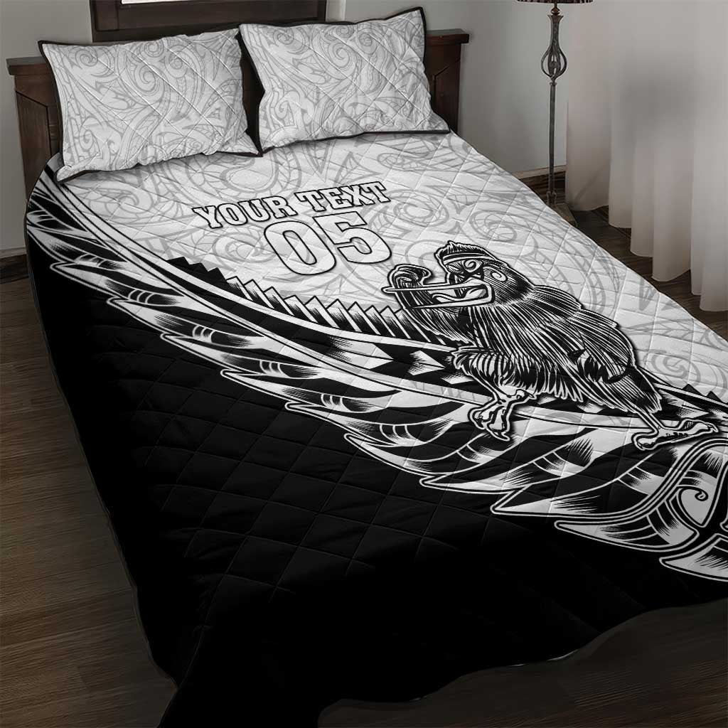 New Zealand Kiwi Rugby Custom Quilt Bed Set Go Champions Maori Pattern LT05 - Vibe Hoodie Shop