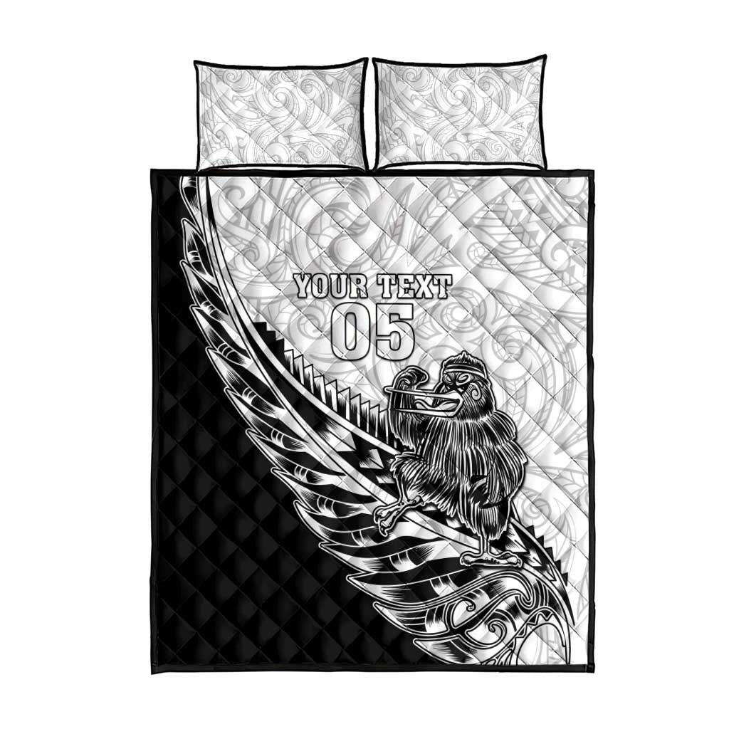 New Zealand Kiwi Rugby Custom Quilt Bed Set Go Champions Maori Pattern LT05 - Vibe Hoodie Shop