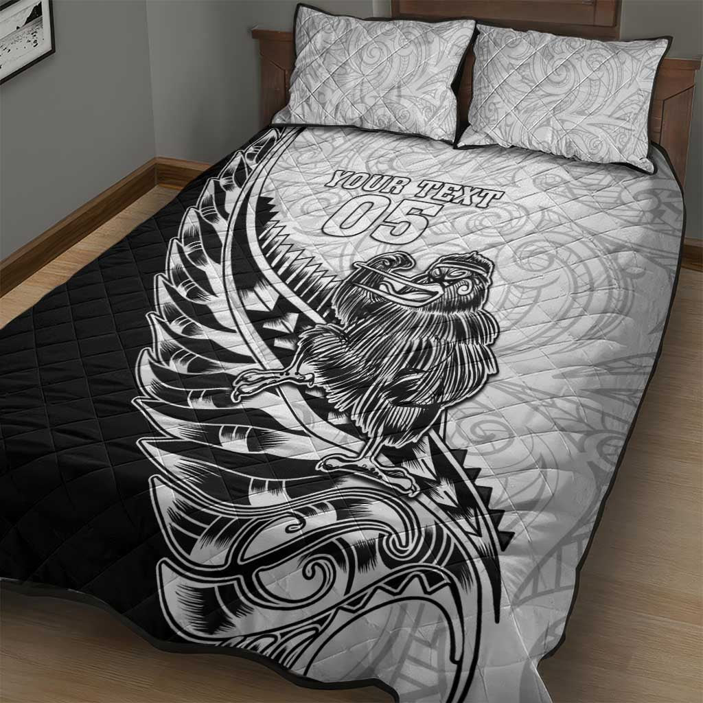 New Zealand Kiwi Rugby Custom Quilt Bed Set Go Champions Maori Pattern LT05 - Vibe Hoodie Shop