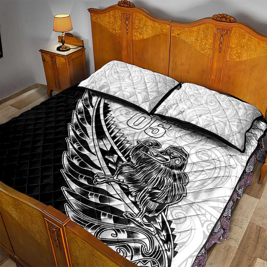 New Zealand Kiwi Rugby Custom Quilt Bed Set Go Champions Maori Pattern LT05 - Vibe Hoodie Shop