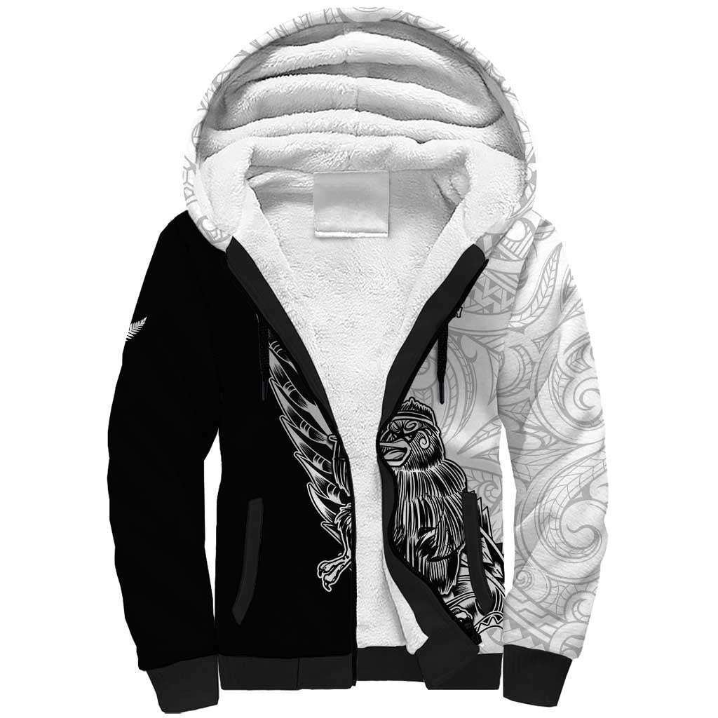 New Zealand Kiwi Rugby Custom Sherpa Hoodie Go Champions Maori Pattern LT05 - Vibe Hoodie Shop