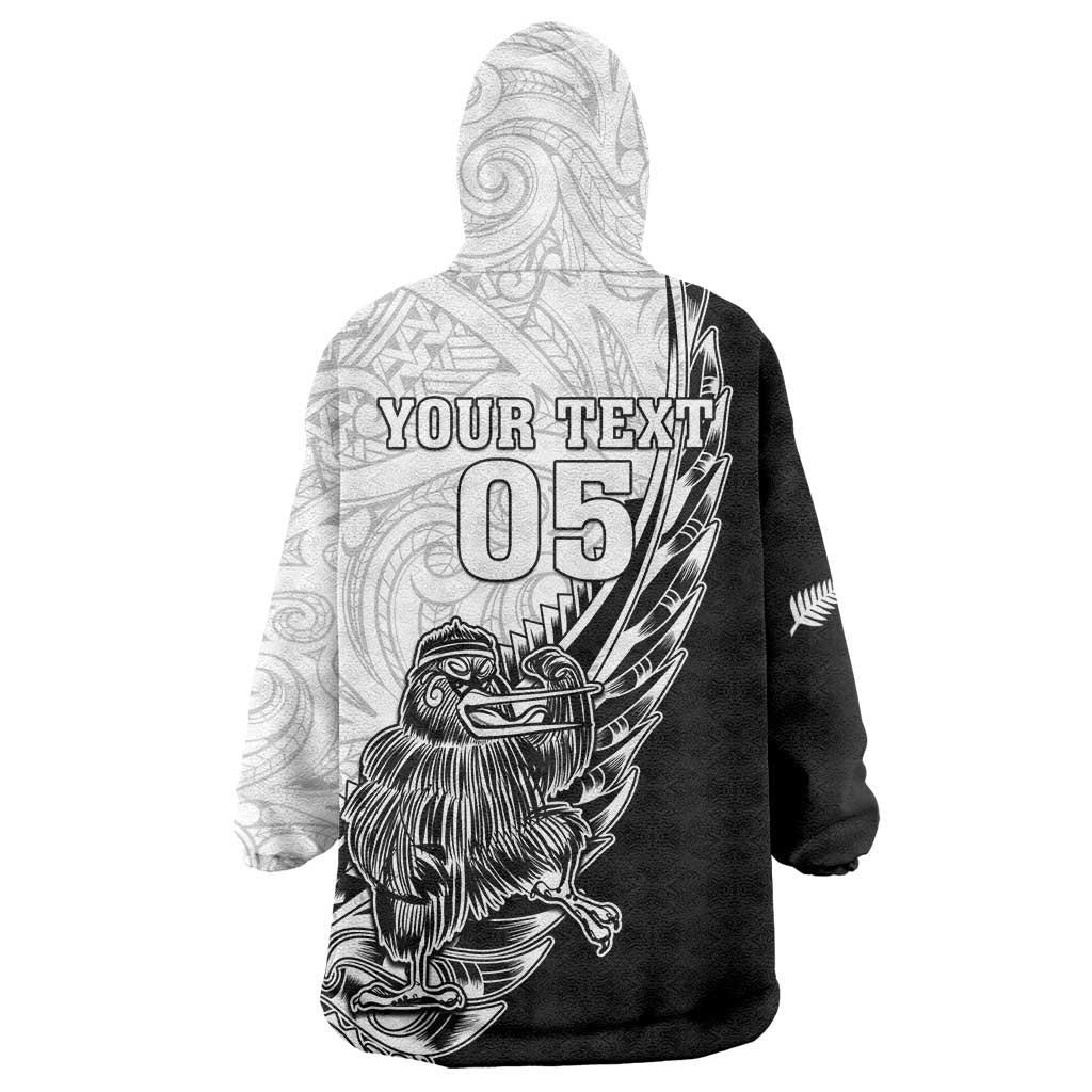 New Zealand Kiwi Rugby Custom Wearable Blanket Hoodie Go Champions Maori Pattern LT05 - Vibe Hoodie Shop