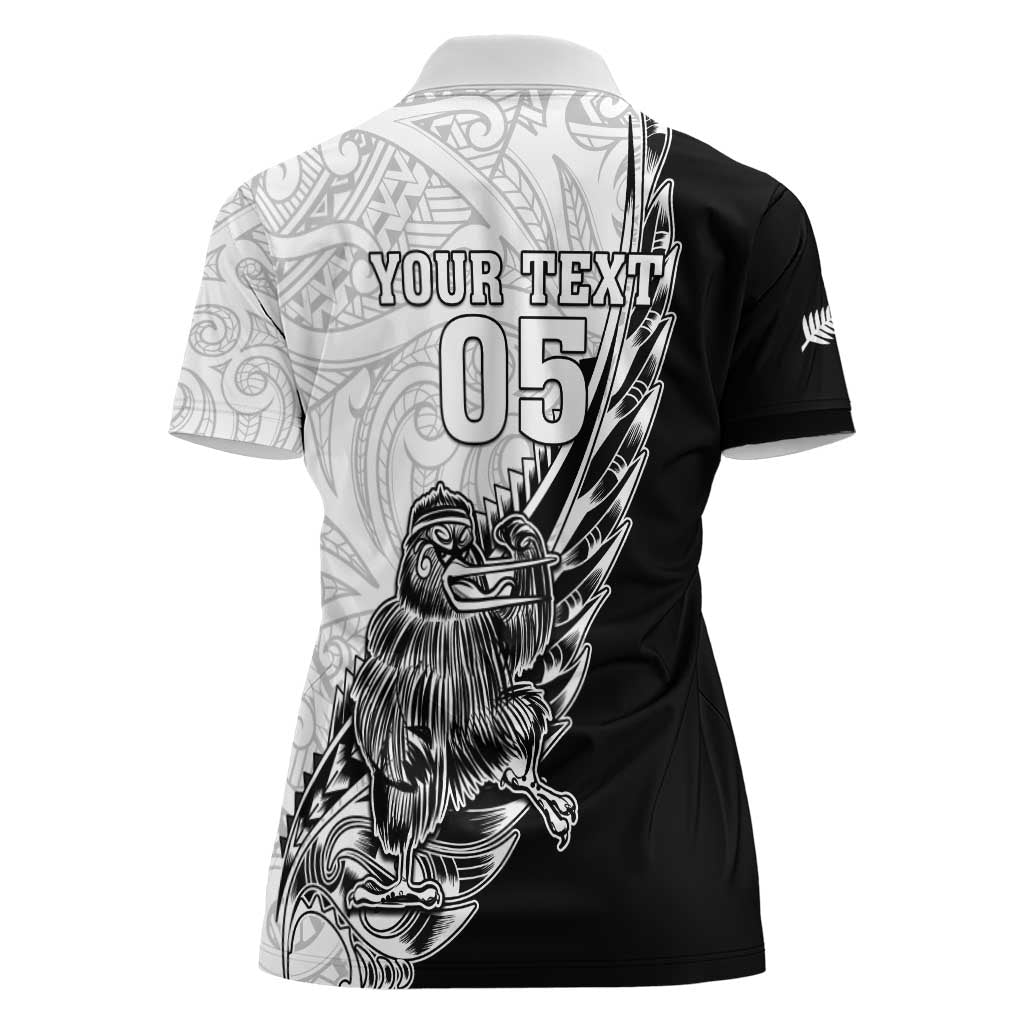 New Zealand Kiwi Rugby Custom Women Polo Shirt Go Champions Maori Pattern LT05 - Vibe Hoodie Shop