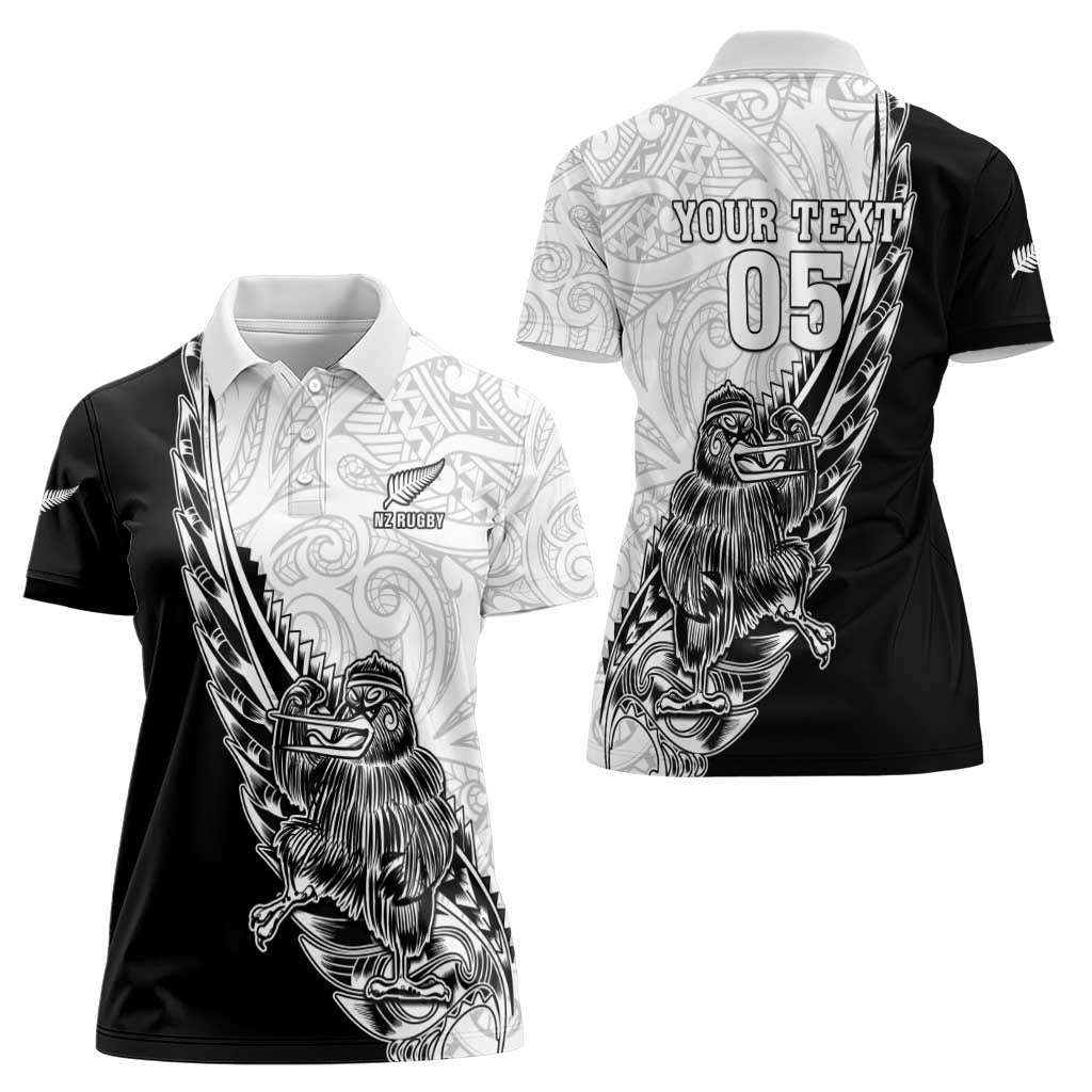 New Zealand Kiwi Rugby Custom Women Polo Shirt Go Champions Maori Pattern LT05 - Vibe Hoodie Shop