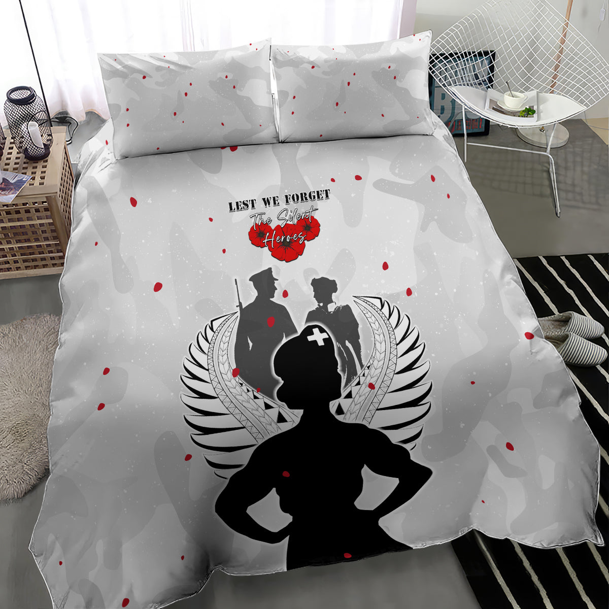New Zealand ANZAC Day Bedding Set For The Nurse Lest We Forget LT05 - Vibe Hoodie Shop