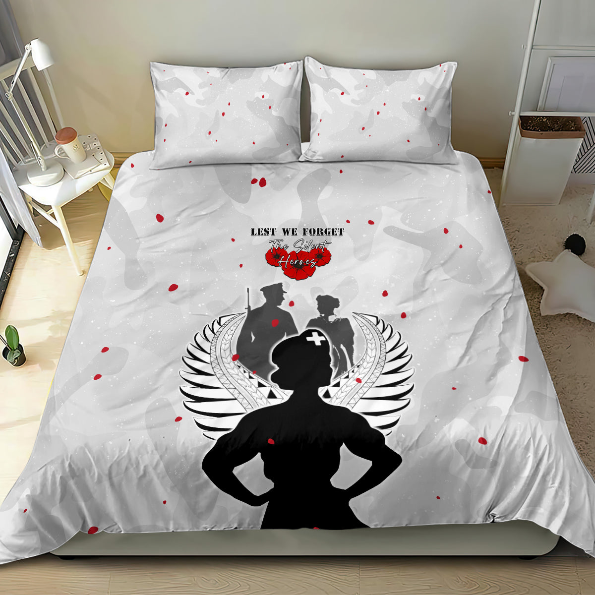 New Zealand ANZAC Day Bedding Set For The Nurse Lest We Forget LT05 - Vibe Hoodie Shop