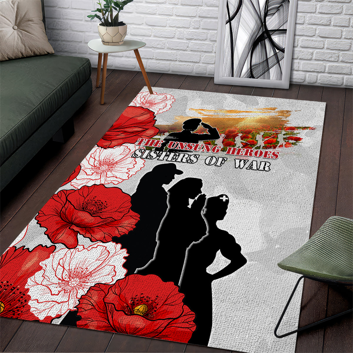 New Zealand ANZAC Day Area Rug The Unsung Heroes Sisters of War LT05 - Vibe Hoodie Shop