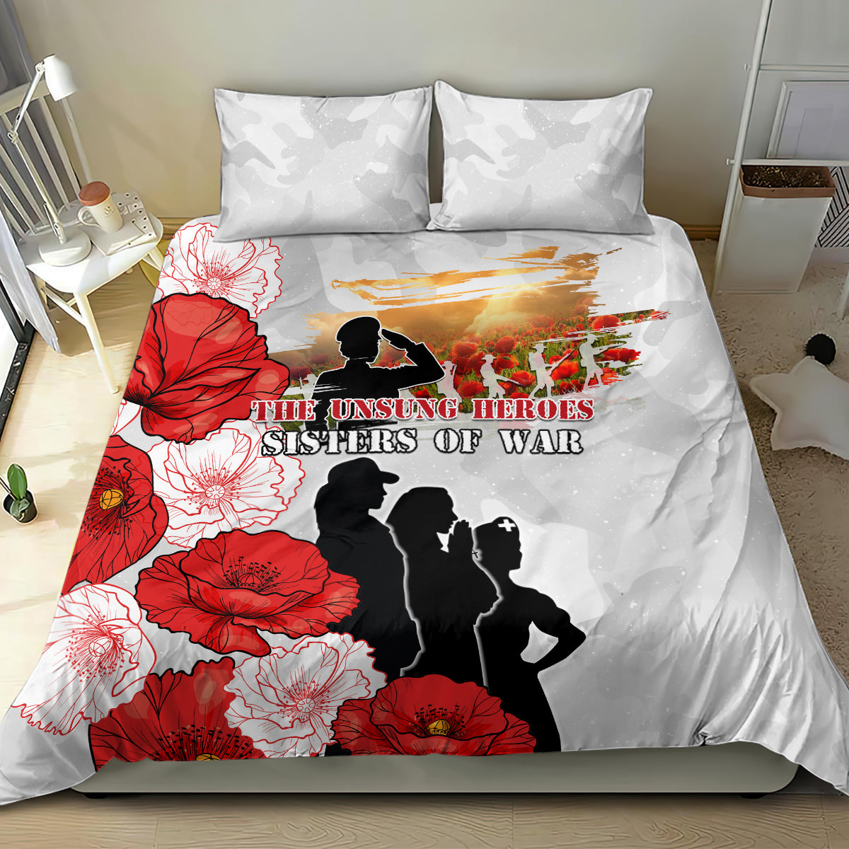 New Zealand ANZAC Day Bedding Set The Unsung Heroes Sisters of War LT05 - Vibe Hoodie Shop