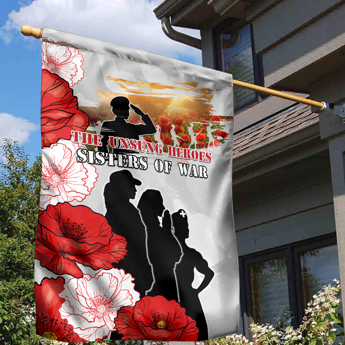 New Zealand ANZAC Day Garden Flag The Unsung Heroes Sisters of War LT05 - Vibe Hoodie Shop