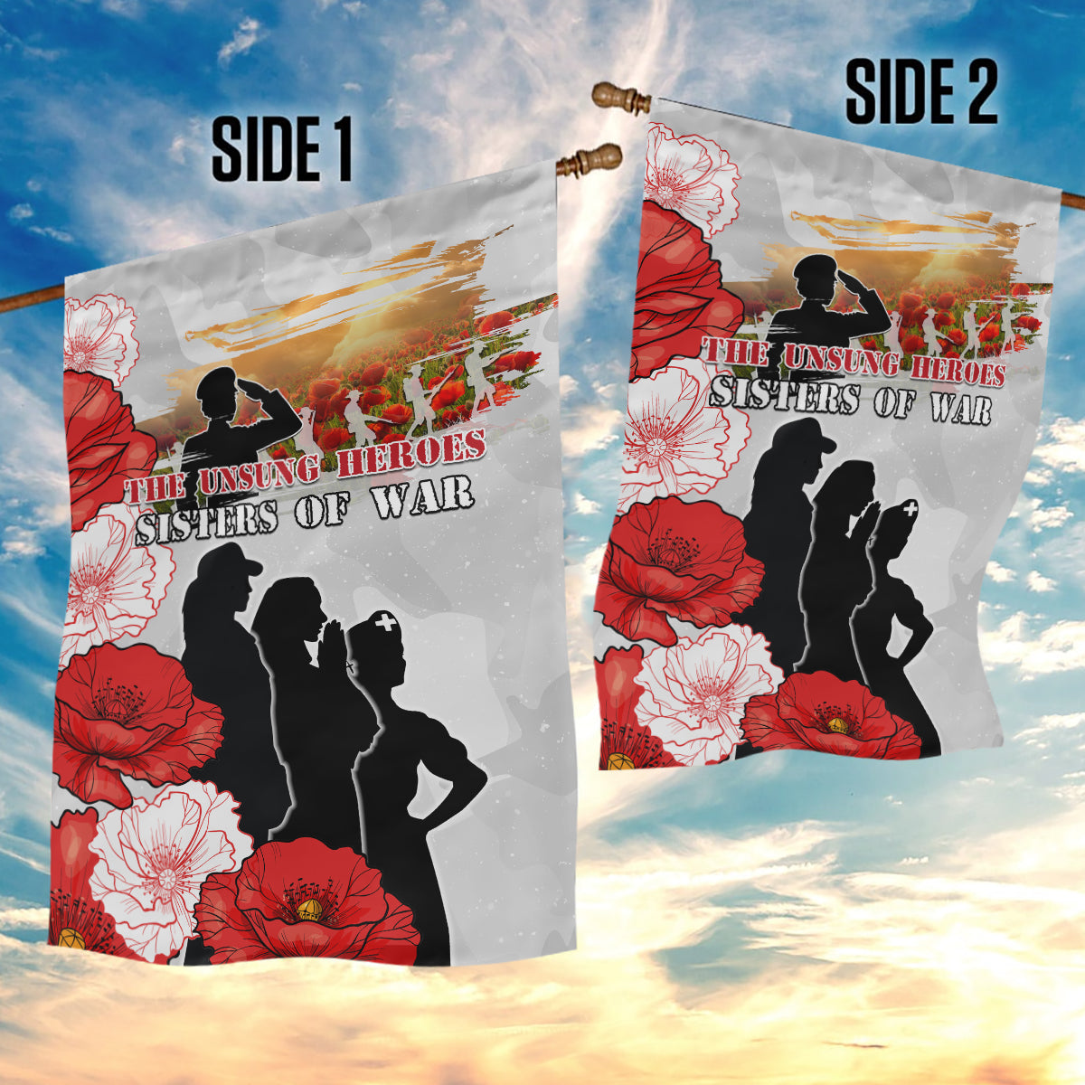 New Zealand ANZAC Day Garden Flag The Unsung Heroes Sisters of War LT05 - Vibe Hoodie Shop