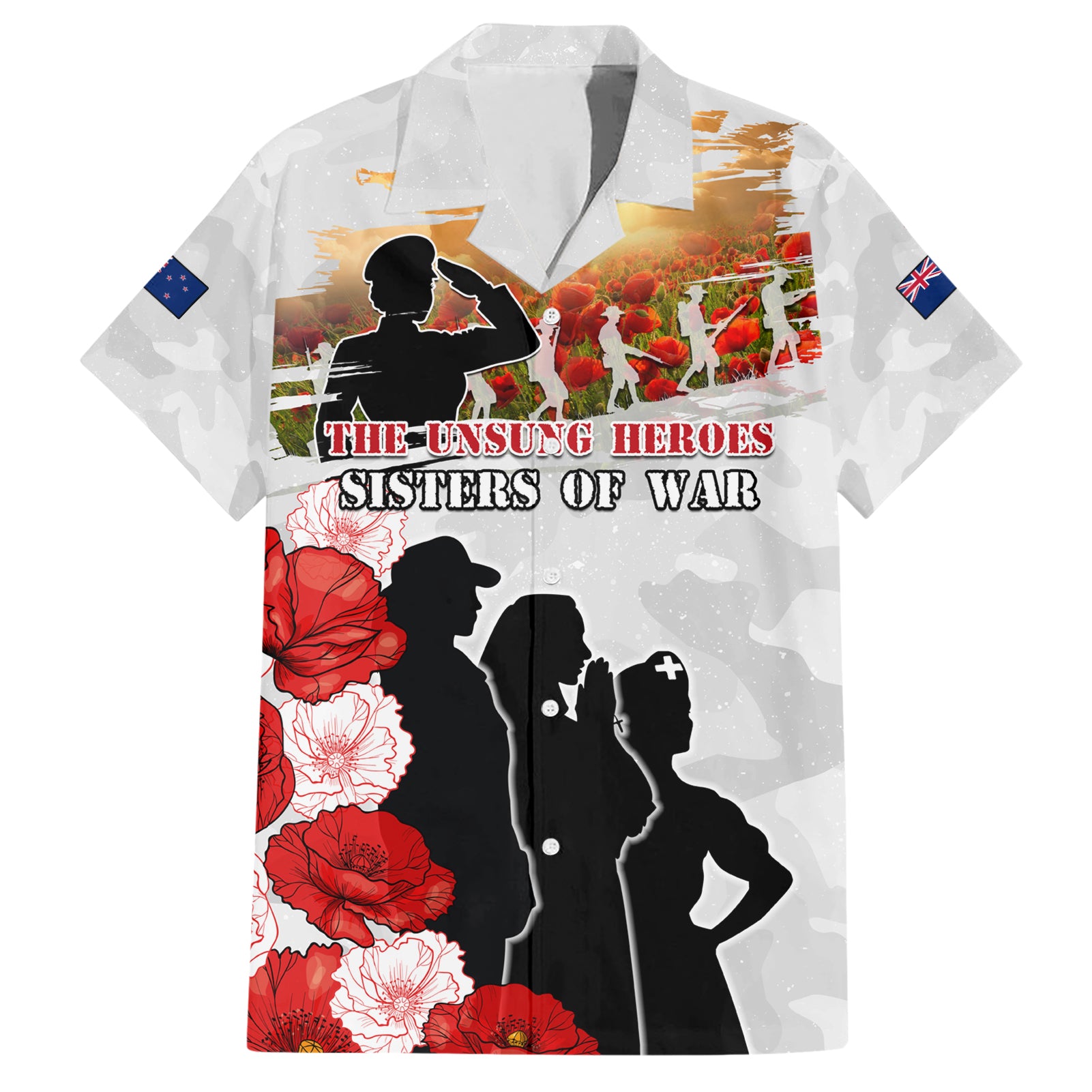 New Zealand ANZAC Day Hawaiian Shirt The Unsung Heroes Sisters of War LT05 - Vibe Hoodie Shop