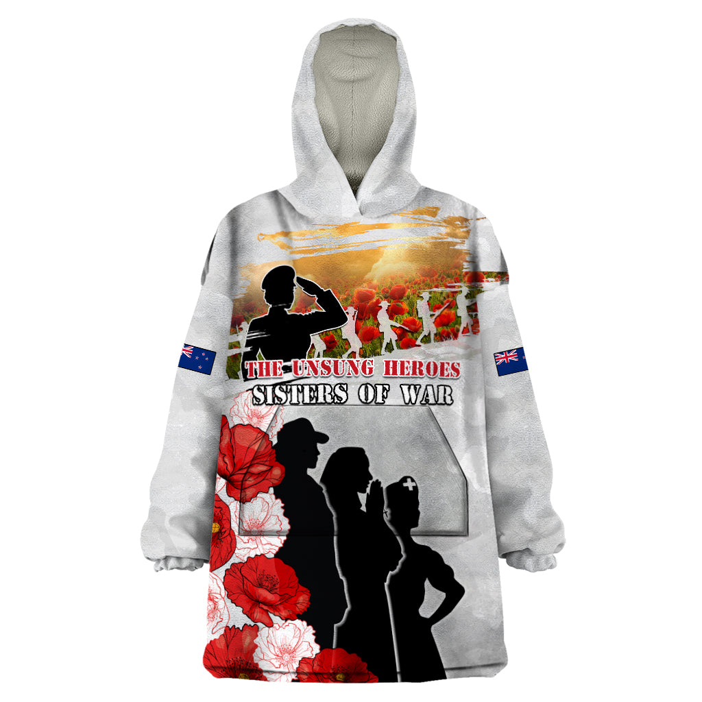 New Zealand ANZAC Day Wearable Blanket Hoodie The Unsung Heroes Sisters of War LT05 - Vibe Hoodie Shop