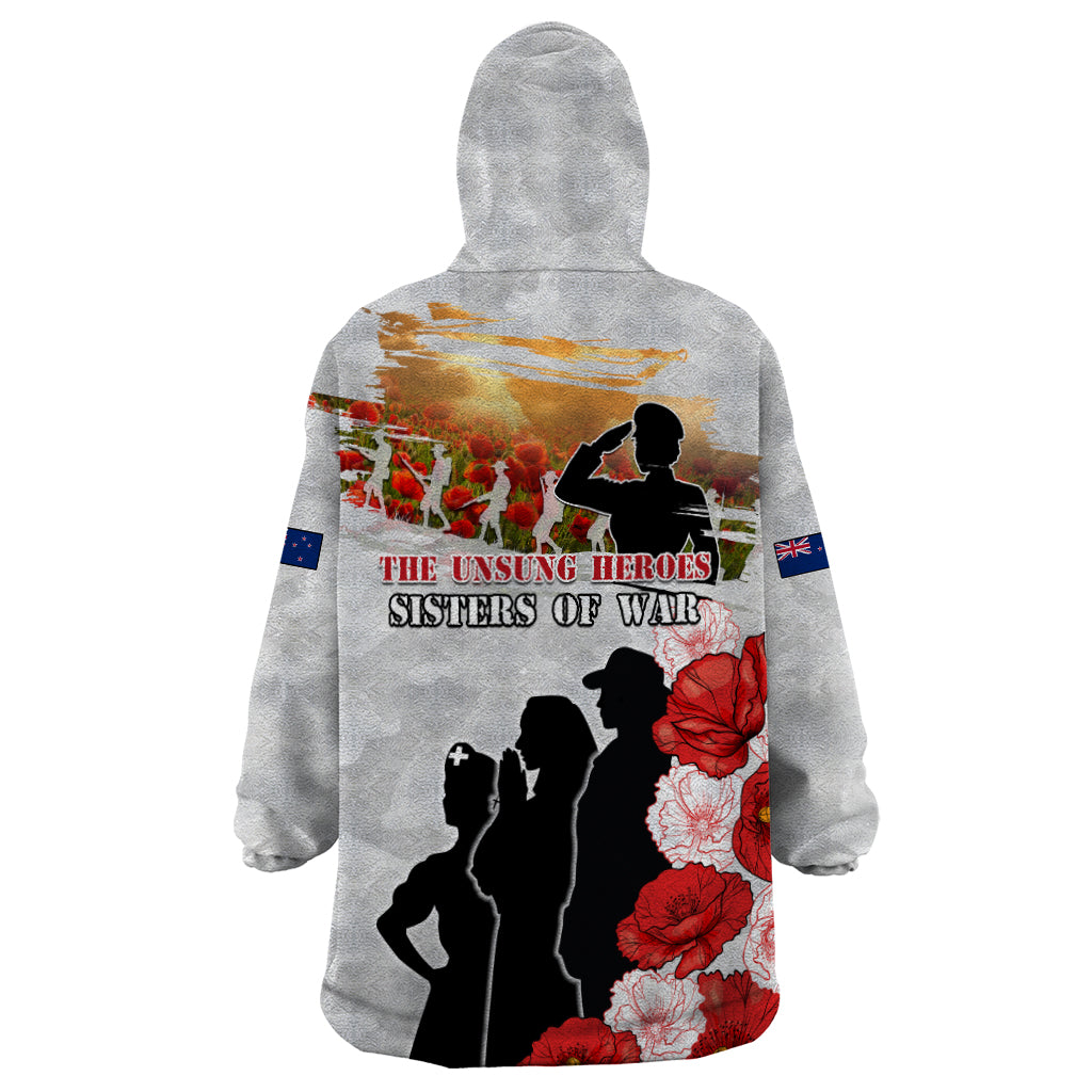 New Zealand ANZAC Day Wearable Blanket Hoodie The Unsung Heroes Sisters of War LT05 - Vibe Hoodie Shop