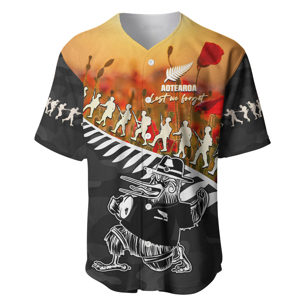 New Zealand ANZAC Rugby Baseball Jersey Soldier Fern With Kiwi Bird LT05 - Vibe Hoodie Shop