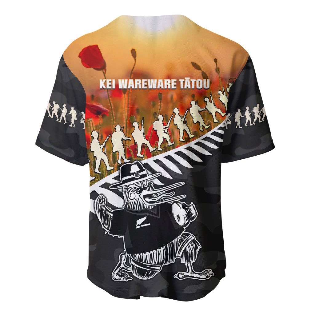 New Zealand ANZAC Rugby Baseball Jersey Soldier Fern With Kiwi Bird LT05 - Vibe Hoodie Shop