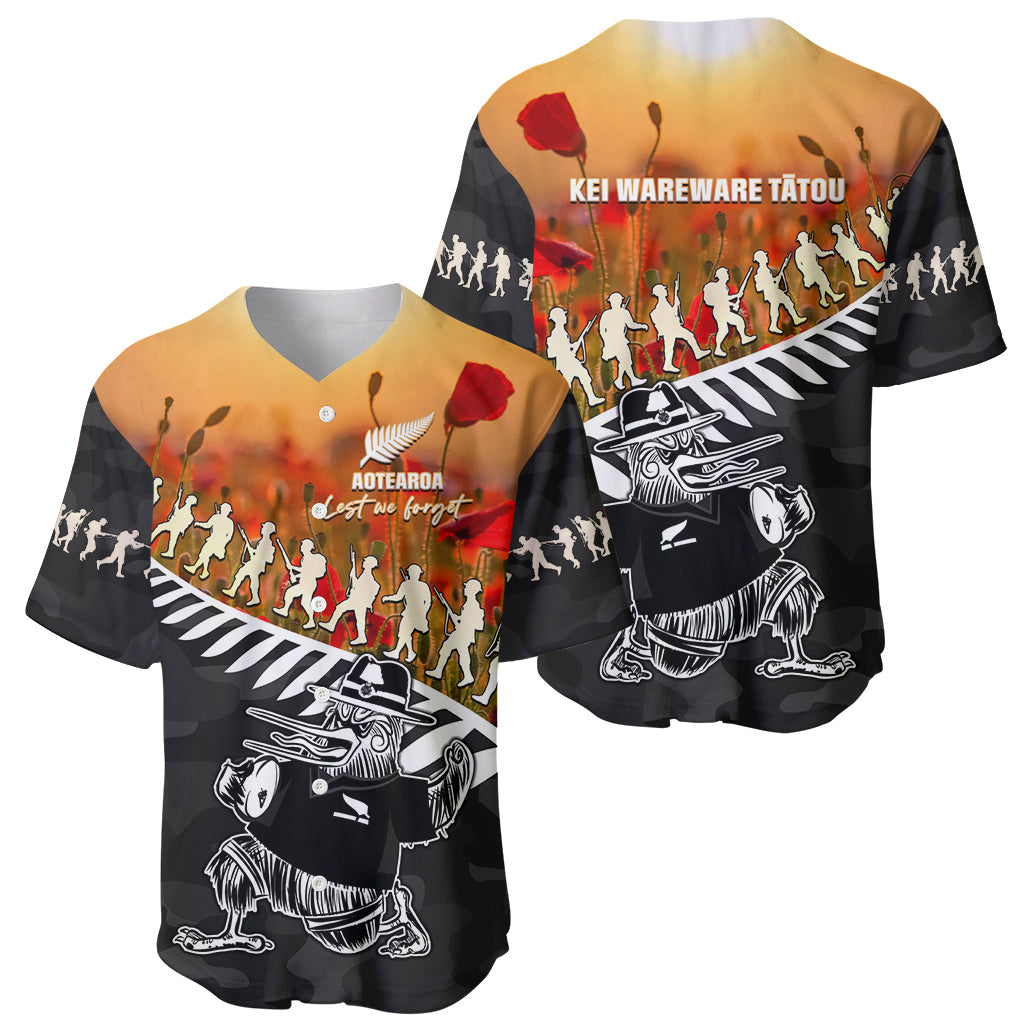 New Zealand ANZAC Rugby Baseball Jersey Soldier Fern With Kiwi Bird LT05 - Vibe Hoodie Shop