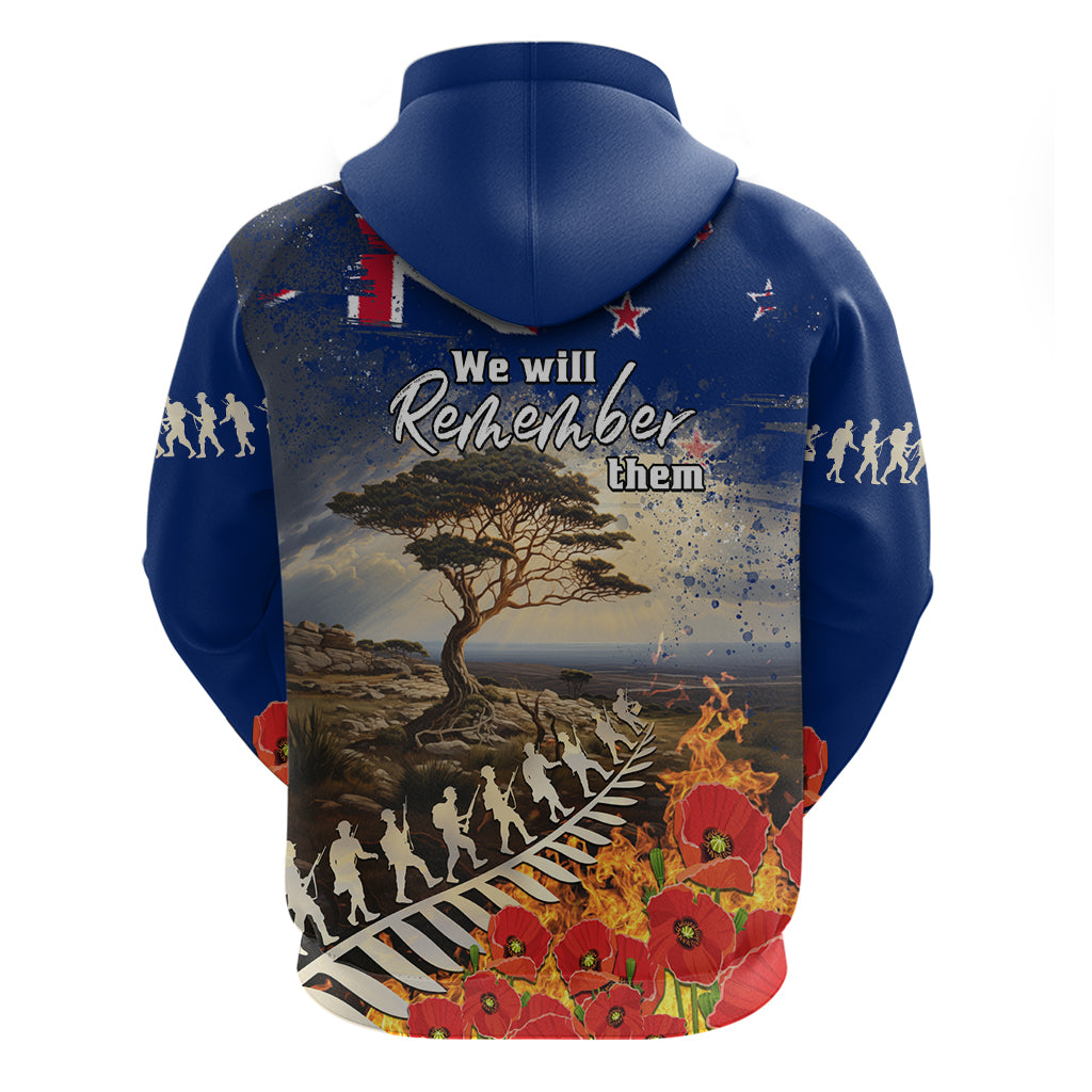 New Zealand ANZAC Day Hoodie The Lonesome Pine With Soldier Fern LT05 - Vibe Hoodie Shop