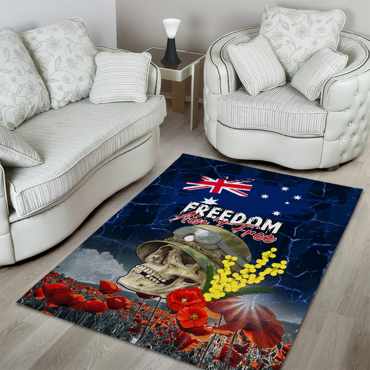 Australia ANZAC Day Area Rug Freedom Ain't Free LT05 - Vibe Hoodie Shop